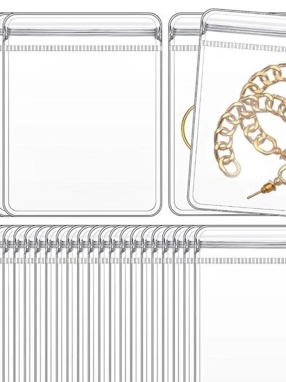 Clear Jewelry Organizer Pouches Set